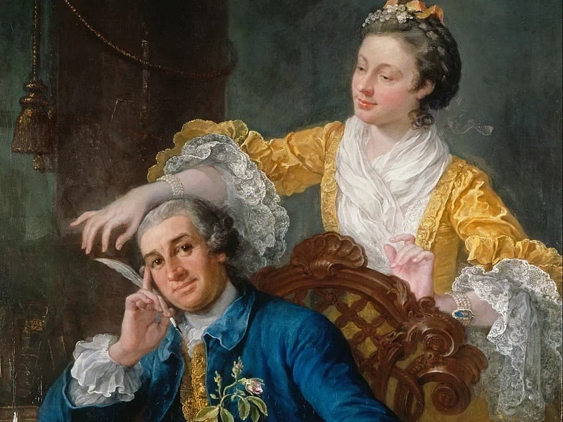 1697-William Hogarth - David Garrick con sua moglie Eva-Maria Veigel